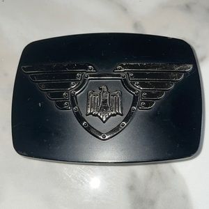 Crome black belt buckle 6172